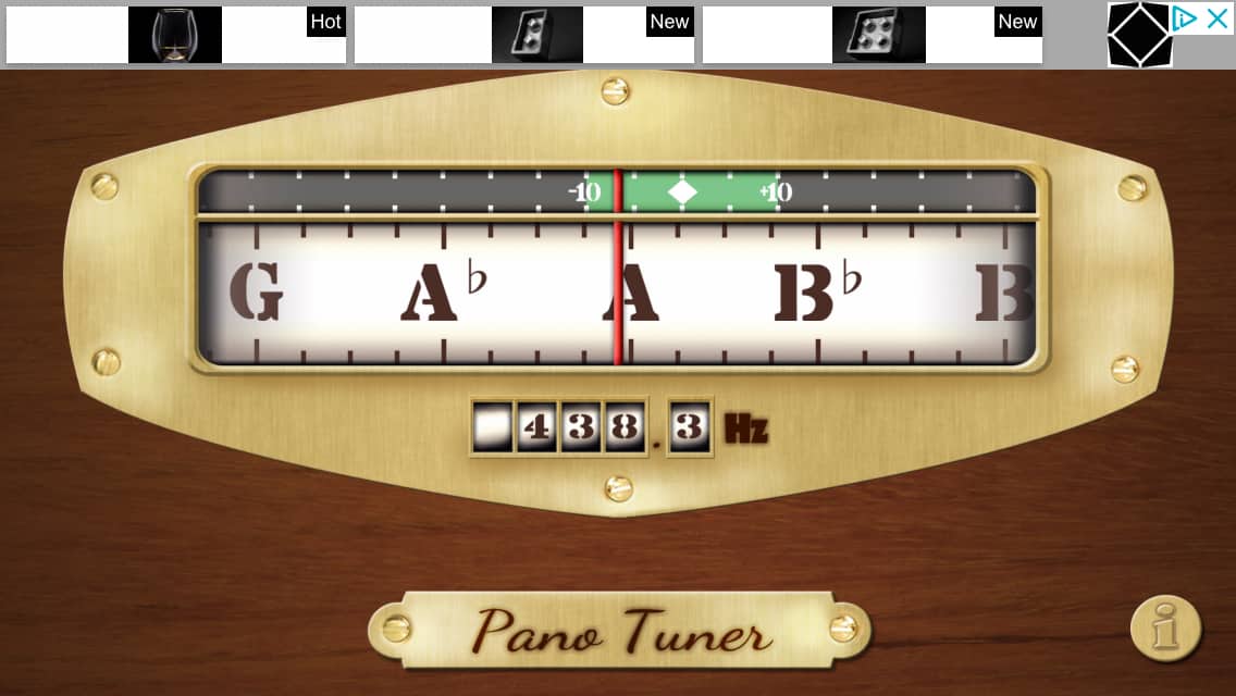 acoustic guitar tuner with measurements in cents