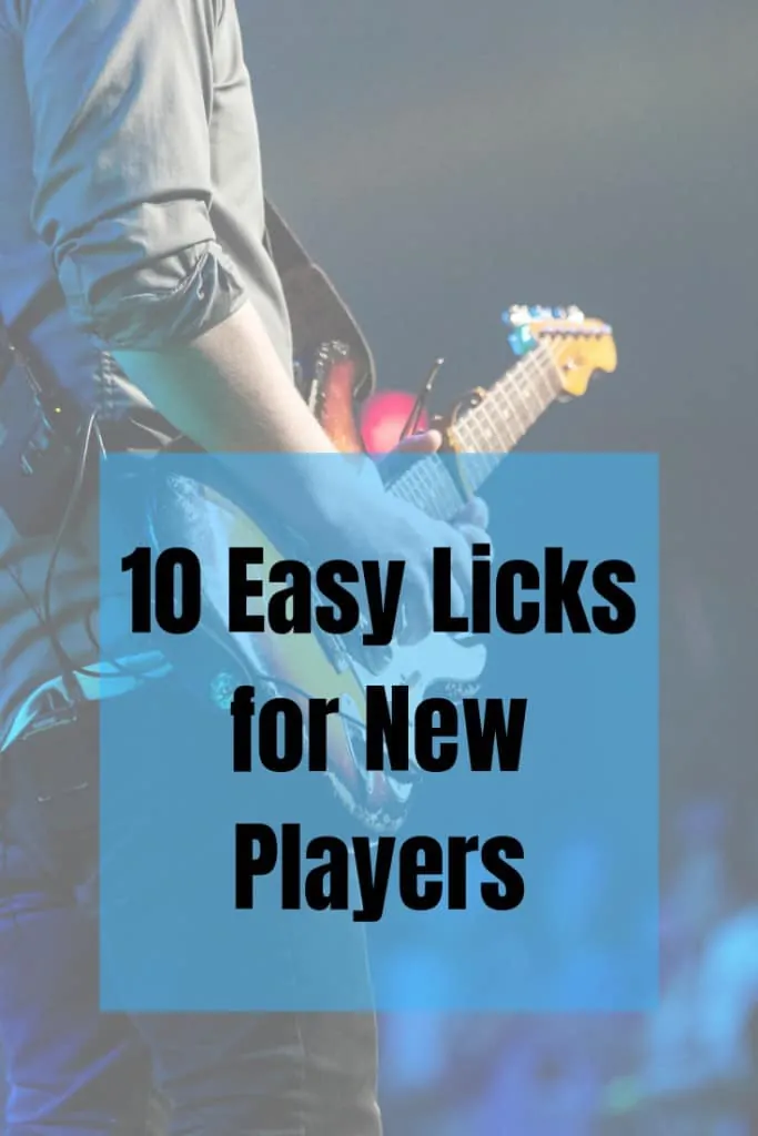 10 Easy Licks for New Players Pintrest Image