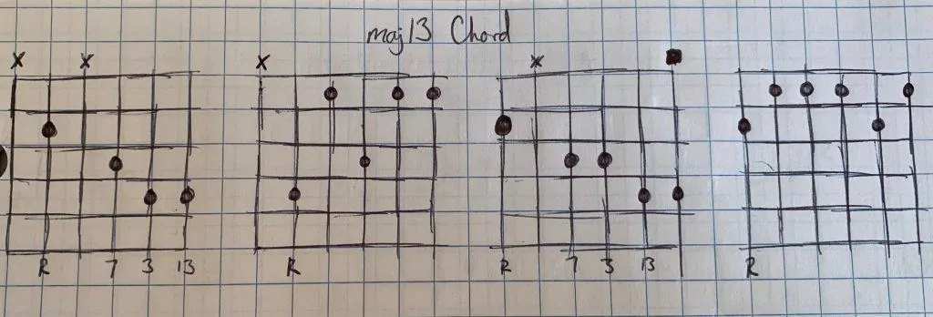 8 maj13 Chord Voicings