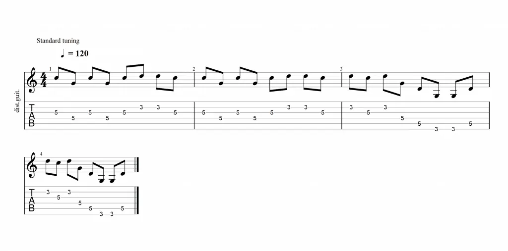 6 pentatonic pattern 1