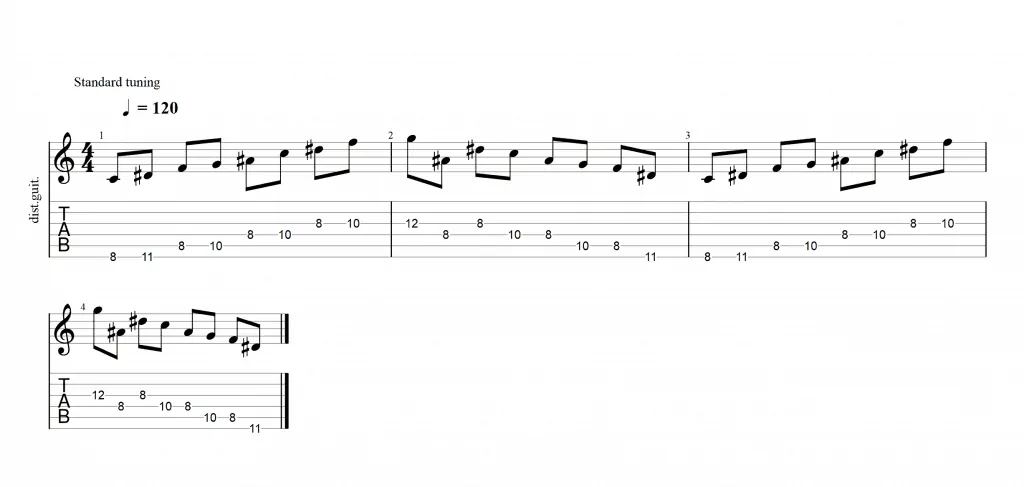 7 pentatonic pattern 2