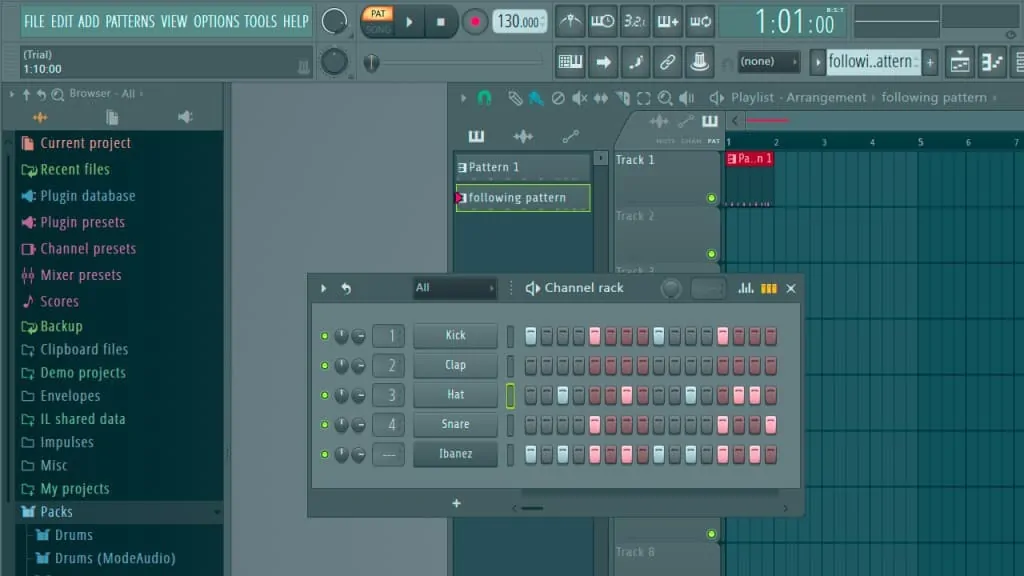 23 FL Studio 20 following pattern example