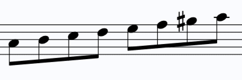 c harmonic minor scale bass clef