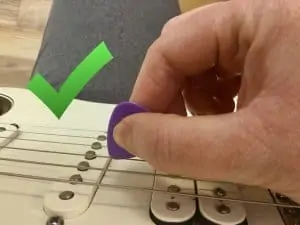 Pick point angled check mark