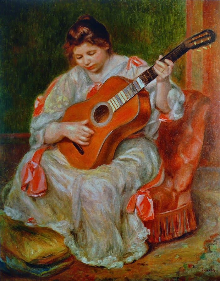 Renoir guitar painting