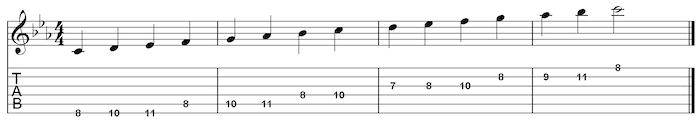 4. C natural minor scale