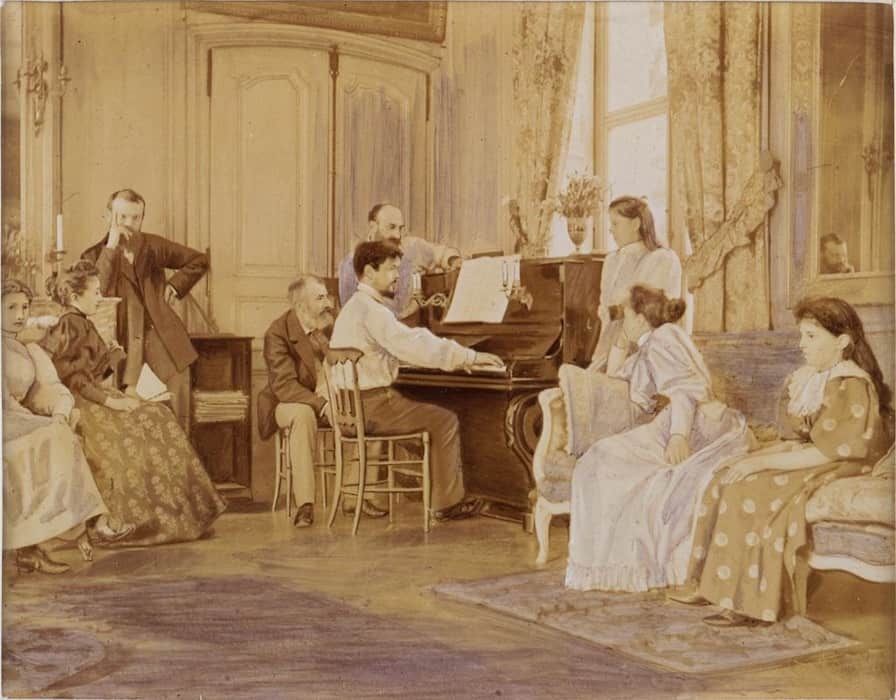 1. Debussy at the piano