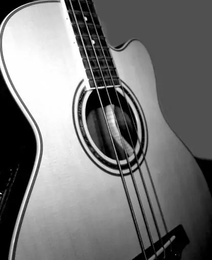 1 acoustic bass guitar