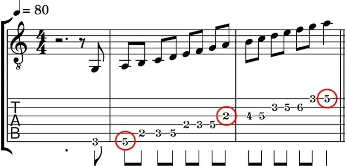 13. Minor scale pattern 5