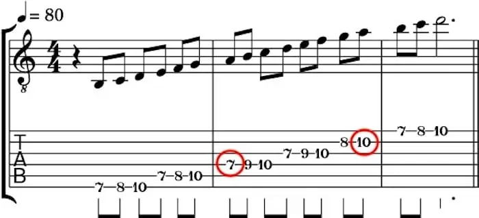 7. Minor scale pattern 2