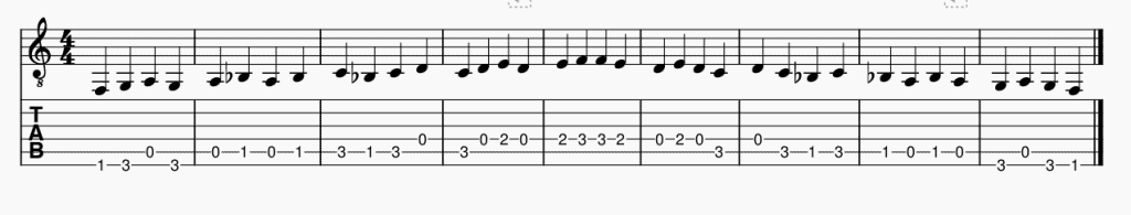 17. F major scale exercise 1