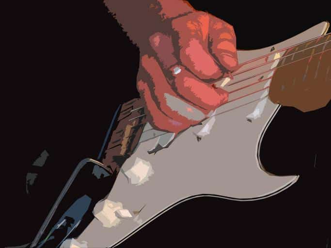 1. painting of a guitar