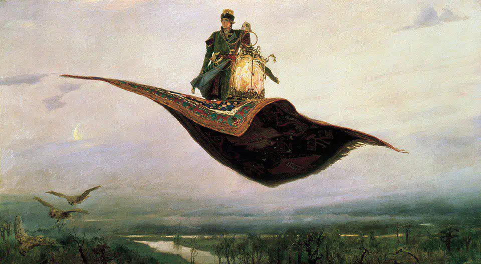 9.aladdin on a flying carpet
